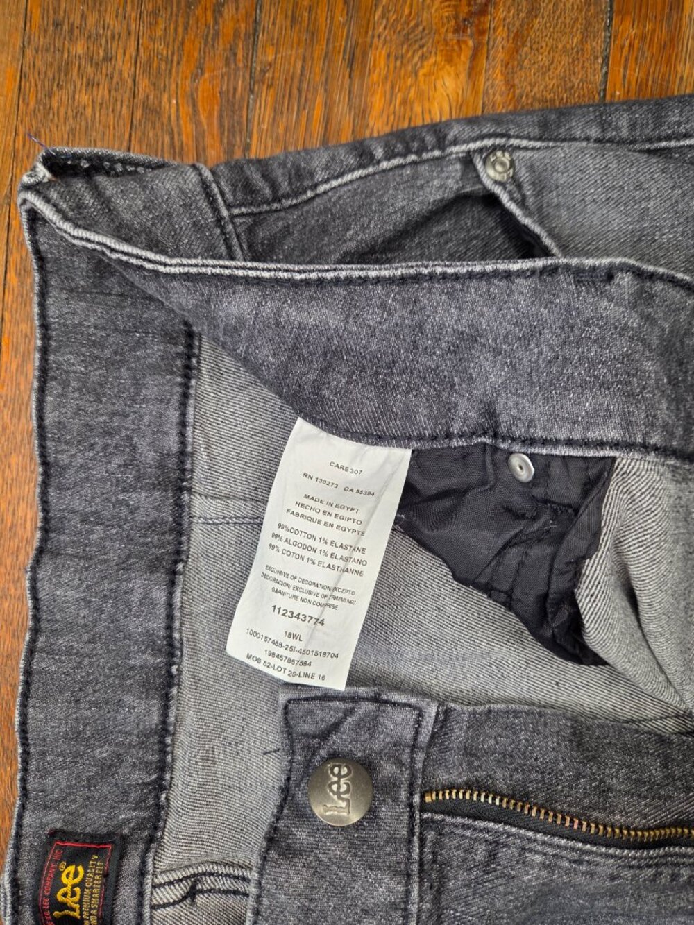 Lee High Rise Long Length Grey Wide Leg Jeans - Picture 6 of 6